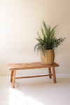 Wooden Entryway Bench – Recycled Fir with Parque Top