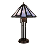Chloe Lighting CHRT006AB16-TL2 Retro Stained-Glass Brush Retro Table Lamp