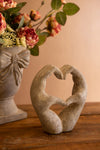 Resin Heart Hands – 8" Tall Decorative Sculpture