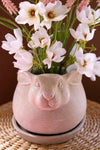 Decorative Cement Bunny Planter – 6" Tall