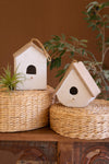 Decorative Cement Birdhouses in Two Sizes