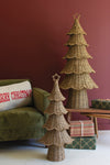 Kalalou Farmhouse Woven Vine Christmas Trees – Set of 2 Tabletop Accents