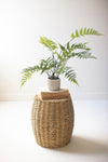 Natural Vine Poof Stool – Casual Accent Seating by Kalalou