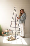 Metal Christmas ornament display tree