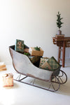Rustic metal Christmas sled by Kalalou