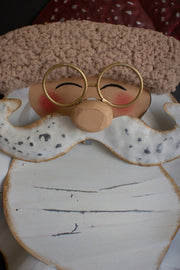 Hand-Painted Santa Wall Hanging with Movable Features