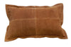 Camel Suede Cowhide Lumbar Cushion for Indoor Seating