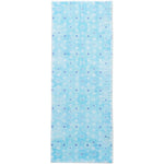 Cozy Living Runner Rug – Watercolor Blues Design, 21" x 54", Soft Low-Pile Fabric with Non-Slip Backing for Hallway or Entryway