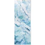Cozy Living Ocean Surf Runner Rug – Coastal Wave Design Accent Rug for Hallways, Entryways, and Narrow Spaces, 21"X54"
