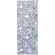 Floral Poppy Runner Rug – Vibrant Red Flowers on Neutral Background 21x54