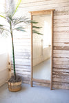 Tall wood framed floor mirror