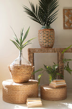 Handcrafted Water Hyacinth Wrapped Floor Vase