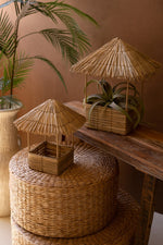 Natural Woven Bird Houses, 16”H Decorative Seagrass Set by Kalalou