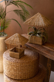 Natural Woven Bird Houses, 16”H Decorative Seagrass Set by Kalalou
