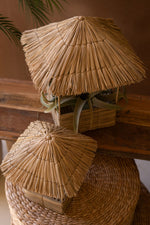 Rustic Seagrass Birdhouse Décor, Handwoven Farmhouse Accents by Kalalou