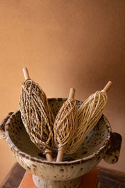 Kalalou Set of Three Paper Rope Spools, Rustic Brown Decorative Accents