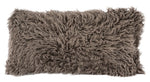 Longwool Curly Sheepskin Lumbar Cushion 22"L – Natural Wool Decorative Pillow for Indoor Use by Auskin