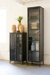 Iron and glass apothecary cabinet by Kalalou
