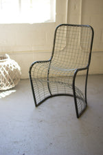 Woven Metal S-Chair – 33.5" Tall Modern Industrial Accent by Kalalou