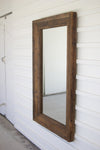 Recycled wood rectangle mirror