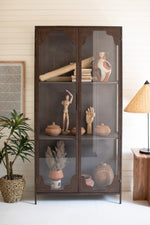 Modern Metal and Glass Cabinet 71" Tall by Kalalou