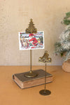 Kalalou set of two Christmas tree card clips on stands