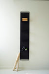 Tall Black Metal Wall Shelf with Four Shelves – Matte Finish Wall Organizer