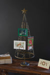 Kalalou metal Christmas tree card holder display