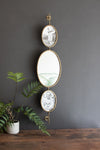 Antique Gold Rotating Wall Mirror with Photo Frames – Vintage Wall Accent