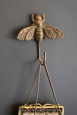 Bee Wall Hook Decorative Metal Accent 6" Tall Wall Storage by Kalalou