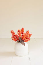 Botanica Stem Spray – 26"L Bendable EVA Foam Floral Accent in Orange, Set of 12 by Kalalou