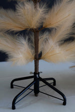 Neutral-toned holiday pampas grass tree décor