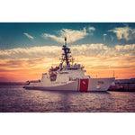 Old Modern Handicrafts USCGC Stratton WMSL-752 30-inch Handcrafted Wooden Ship Model – Cedar, Mahogany, Teak