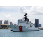 Old Modern Handicrafts USCGC Midgett WMSL-757 Ship Model – 30” Legend-Class Wooden Cutter Replica