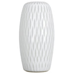 Vickerman CM191513 13" White Frosted Glass Vase