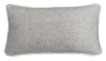 Recycled Wool Blend Rectangle Cushion 14"x26" – Grey Two-Tone Decorative Pillow for Indoor Use by Auskin