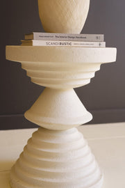 Minimalist stone composite end table