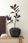 Decorative black urn stone composite finish