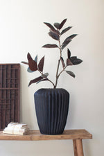 Tall Black Stone Composite Urn Decorative Accent 19" H by Kalalou