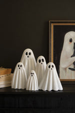 Halloween Ghost Figurines – Set of 5 Festive Decor Pieces by Kalalou