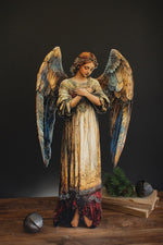 Holiday Angel on Easel – Printed Wall or Tabletop Decoration – 27"Tall by Kalalou