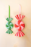 Oversized colorful candy Christmas ornaments metal hanging decor
