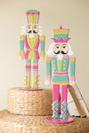 Painted metal Christmas nutcrackers set of two