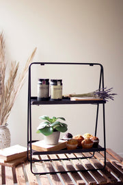 Distressed Metal Display Rack