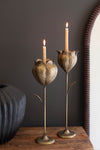 Tall tulip candle holders metal decor