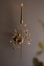 Antique Brass Fruit Tree Taper Wall Sconce 20" H Decorative Accent by Kalalou