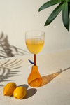 Pear base stemware for dining and entertaining