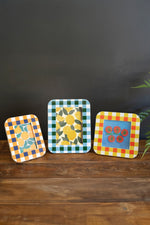 Multi-Color Wood Photo Frame Set – 3 Sizes Included – Plaid & Glossy Finish By kalalou