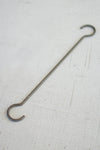 Set of 12 Long Wire S-Hooks – Gray Gunmetal Metal for Home & Office