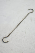 Set of Twelve Long Wire S-Hooks 12"L, Gray Gunmetal Metal By Kalalou